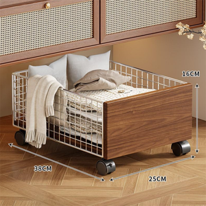 Chariot de rangement roulant sous armoire à prix abordable avec panier en fil métallique pour chambre et salle de bain - Product Image 3