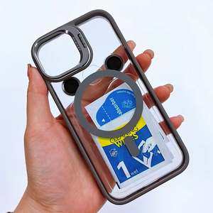 เคสชาร์จแบบแม่เหล็กไร้สายพร้อมขาตั้งเคสโทรศัพท์มือถือสำหรับ iPhone 15 14 <span class=keywords><strong>PRO</strong></span> <span class=keywords><strong>MAX</strong></span> - Product Image 1