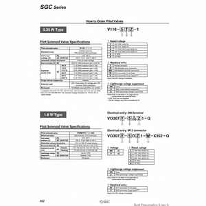 SMC Pneumatics V116-5TZ-1 Assemblage de soupape pilote Pièces pneumatiques - Product Image 1