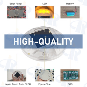 Reflector Solar LED de 360 Grados IP68 para Carreteras, Baliza de Señalización con Ojo de Gato Solar Elevado de 30t - Product Image 6