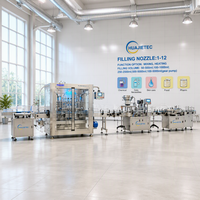 Machine de remplissage automatique à tête unique HUAJIETEC pour bouteilles et bocaux en plastique et en verre, remplisseuse à piston numérique automatique