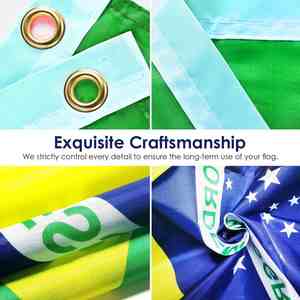 Drapeau du Djibouti 3x5 pieds |   Tissu polyester de luxe imprimé numérique recto-verso, couleurs vives, résistant à la décoloration, double couture, très résistant - Product Image 3