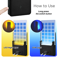 Exterminador de insectos eléctrico para interiores estándar europeo con fuente de luz LED Trampas adhesivas seguras para el hogar para el control de insectos