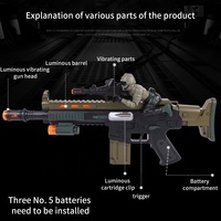 Nouveaux jouets pistolets électriques 2023 ressemblant à de vrais armes avec lumière colorée et son de combat, jouets mitrailleuses en plastique pour enfants