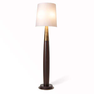 Lámpara de Pie Jia Wenjun de Madera Maciza con LED 220V y Pantalla Blanca para Sala de Estar o Decoración de Villa - Product Image 1