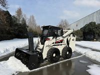Machine à déneiger WECAN 1,605 tonnes Moteur diesel Chargeur compact à chenilles Chargeur sur pneus Accessoire souffleuse à neige Vente directe d'usine