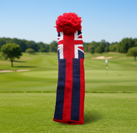 Housse de tête de golf populaire en cuir PU tricoté, broderie 3D, imperméable, fermeture magnétique, ajustement extensible pour driver et set de bois