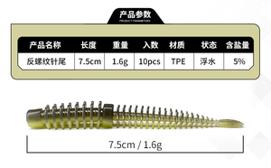 Angryfish Generasi Kedua Umpan Ikan Air Asin Beraroma Ikan dengan Ekor Jarum Terinspirasi Bio, Berbahan PVC/TPE Lunak, Mengapung, dan Berbentuk Garis Terbalik. - Product Image 6