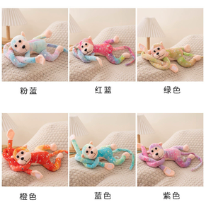 Búp bê nhồi bông khỉ mạ vàng, Đồ chơi nhồi bông khỉ dài tay nhiều màu sắc, Đồ chơi nhồi bông cho trẻ em, Búp bê tạo âm thanh - Product Image 2