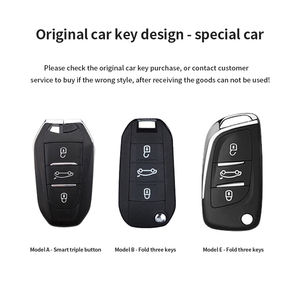 Coque de protection de clé pour <span class=keywords><strong>peugeot</strong></span> 508 3008 5008 408 <span class=keywords><strong>308</strong></span> 2008 2016 2017 2018 2019 2020 2021 <span class=keywords><strong>2022</strong></span> porte-clés de voiture - Product Image 2