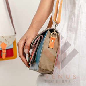 LW Women's Stylish Single <b>Strap</b> Cross Body Bag Genuine Leather Fringe <b>Shoulder</b> Sling for Girls Bohemian Style for Winter Spring - Product Image 4