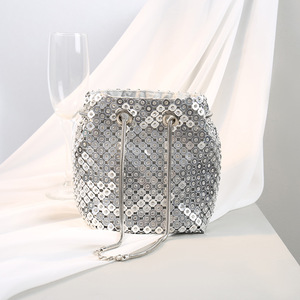 Mode décontracté sacs à bandoulière soirée dîner sac plein strass scintillant seau sac pour les femmes fête - Product Image 6