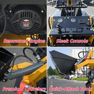 DP-S460 roda Mini selip Steer Dingo kualitas tinggi pemuat kompak Cargadora kecil baru dengan prosesor kayu bakar - Product Image 4