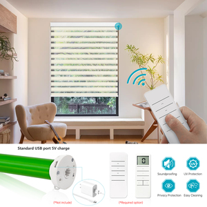 Tấm che nắng thông minh dọc Kem chống nắng vải Skylight mái lăn bóng Alexa tương thích điện Zebra Rèm Venetian - Product Image 6