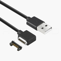 Cable USB Magnético HYTEPRO M501B de 4 Pines con Ángulo Recto, para Carga y Transferencia de Datos, Compatible con RoHS, para Dispositivos Electrónicos Portátiles