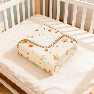 Manta de Bebé Recién <span class=keywords><strong>Nacido</strong></span> de Algodón Crepé Suave con Puntos Minky, Diseño de Dibujos Animados, OEM ODM, Estampado Personalizado, Cubierta para Cochecito, 300 Hilos, Para Todas las Estaciones - Product Image 3