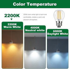 E27 Dimmbare <span class=keywords><strong>LED</strong></span>-Filament-Edison-Glühbirne B12-Form Ra80 1200 Lumen 2W-12W AC/DC12V-265V 3000K Warmweiß 3 Jahre Garantie - Product Image 5