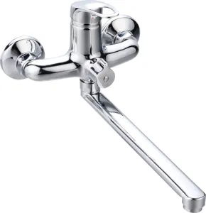 (OZ8257-18F) Boou best sale contemporary wall mounted single handle long spout bathroom bathtub mixer faucet