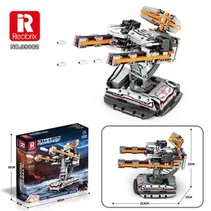 Reobrix 99002 MOC guerre spaziali antiaeree elettriche Con non pistola mattoncini DIY stella arma militare RC set di blocchi di costruzione giocattoli - Product Image 6