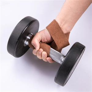 2024 Fitness Padded Cotton Neoprene Weightlifting <b>Weight</b> Pull Deadlift Custom Logo Lifting Gym Cowhide Straps for Men - Product Image 6
