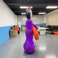 Décoration transfrontalière : Squelette jouant de la guitare, ornement de jardin, figurine gonflable du Jour des Morts
