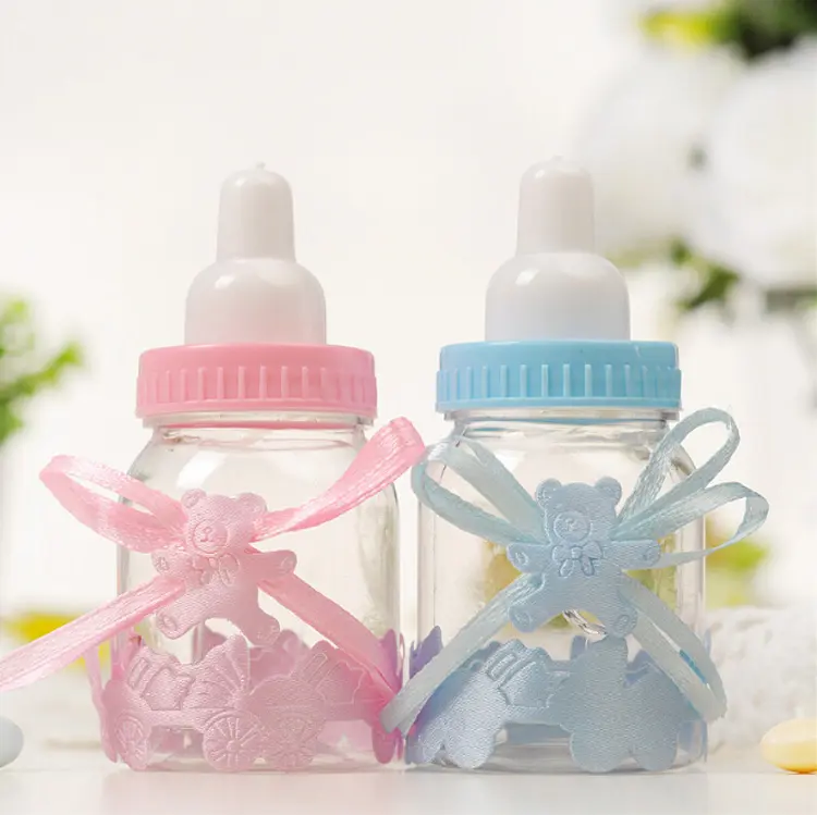 Baby Shower Gift Box Bottle Blue Boy Pink Girl Birthday Party Favors Gift Favors Candy Box Bottle