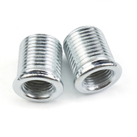 Thread Repair Inserts Fitting Reducer Adapter Galvanized Full-threaded Nuts Threaded Sleeve Screw Sleeve Coarse Thread Insert