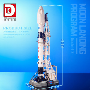 Deke Chuangxiang 7006 DIY juguete de bloques de construcción Luna aterrizaje <span class=keywords><strong>Plan</strong></span> X cohete con pequeñas partículas juguete de plástico para niños - Product Image 3