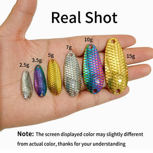 2.5/3.5/5/7/10/15g écailles de poisson motif cuillères à la traîne appât dur métallique leurre de pêche pour <span class=keywords><strong>truite</strong></span> brochet bar saumon pêche en eau salée - Product Image 6