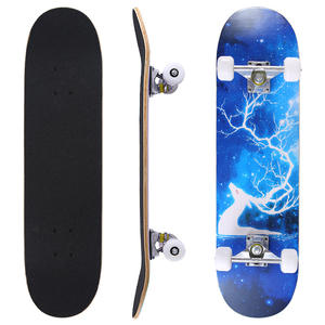 Skateboard de route en <span class=keywords><strong>bois</strong></span> d'érable à 7 couches, Skateboard personnalisé, taille à quatre roues, Double inclinaison - Product Image 3