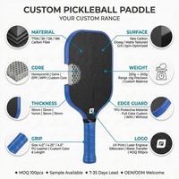 Graphit Gen4 Honeycomb Core Pickleball-Schläger 16mm Carbonfaser USAPA-zugelassen Thermogeformt Individueller Markenunterstützungsservice