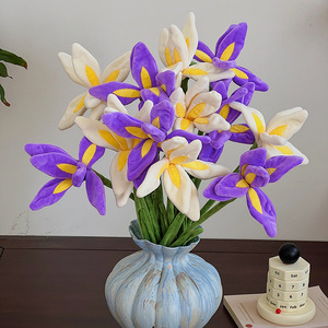 Nouvelle fleur artificielle créative en peluche <span class=keywords><strong>Iris</strong></span> <span class=keywords><strong>Tectorum</strong></span>, décoration d'intérieur, accessoires pour bouquets de fleuriste DIY, jouets cadeaux, vente en gros - Product Image 1