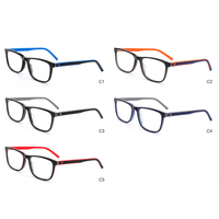 BONA Lunettes unisexes en acétate de feuille de haute qualité avec jambes en caoutchouc Lunettes optiques avec nouveau design Monture de lunettes pour hommes
