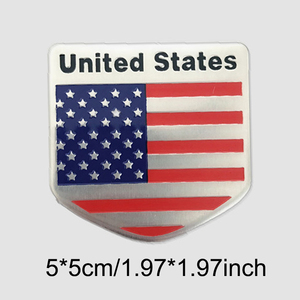 Autocollant USA original 3D drapeau américain en métal pour moto, voiture, décoration de maison, fêtes, en alliage d'aluminium - Product Image 5
