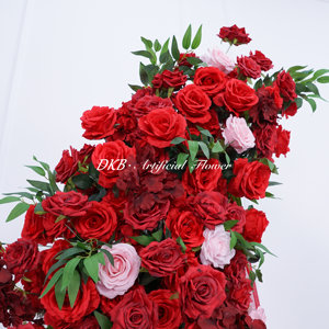 DKB Factory Direct Último diseño Arco de la boda Seda de imitación Rosa roja Decoración de Navidad Decoración de la boda - Product Image 6