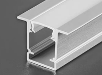 Bande lumineuse linéaire en alliage d'aluminium anodisé LED haute luminosité 10*13mm pour armoire/placard/étagère 2700K blanc chaud doux