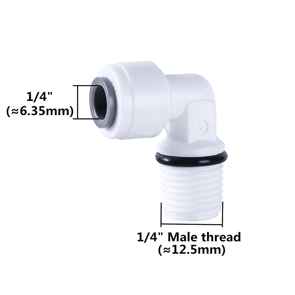 1/4" (6,35 mm) a filettatura maschio 1/4"