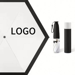 ร่มพับขนาดเล็กพกพาสะดวกแบบพกพา ป้องกันรังสียูวี ดีไซน์ใหม่จากโรงงานผู้ผลิต (OEM)  แบบ 5 ตอน พับได้ พร้อมสกรีนโลโก้ตามสั่ง - Product Image 1