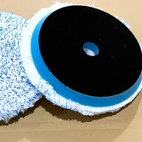 Chichuang Tampon de polissage en microfibre de 5 pouces pour le detailing automobile, tampon en microfibre personnalisé, tampon de lustrage en microfibre doux pour cire