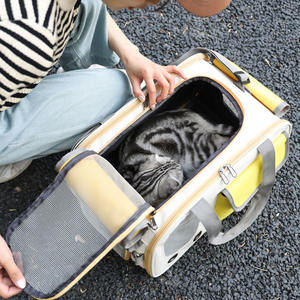 Sac de <span class=keywords><strong>transport</strong></span> respirant portable à la mode de grande capacité pour chat ou maison pour les voyages et l'utilisation de la <span class=keywords><strong>voiture</strong></span> - Product Image 5