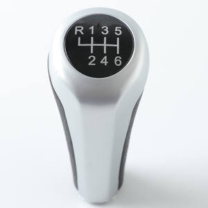 Car 5 6 speed round cap chrome aluminum black <strong>gear</strong> shift <strong>knob</strong> for <strong>bmw</strong> 1 3 5 6 5-speed standard size - Product Image 2