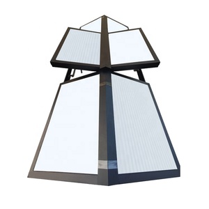 Puits de lumière personnalisé en diamant, en alliage d'aluminium et verre trempé, isolation phonique et thermique pour toit de villa - Product Image 1