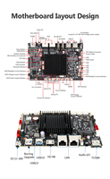 Carte de développement industrielle Quad Core Android 13 Embedded Pcba pcb Mainboard Rk3588-g Motherboard