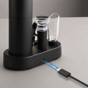 Automatic USB Charging Cordless Base Electric <b>Bottle</b> Corkscrew Opener Rechargeable Wine <b>Bottle</b> Opener with Foil Cutter - Product Image 2