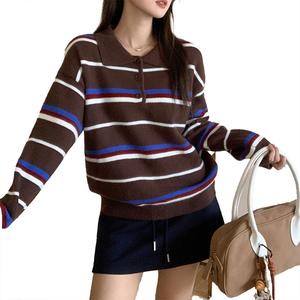 Chemise de base à col roulé épaisse doublée de polaire pour femmes, sous-vêtement d'hiver, nouveau style, pull ample et polyvalent, tricot - Product Image 6