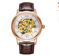Montre de marque de luxe à mouvement automatique, bracelet en cuir étanche 10atm, montres automatiques Design squelette, montre pour hommes original
