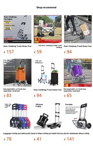 सीढ़ियों पर चढ़ने वाली गाड़ी 176 एलबी क्षमता फोल्डेबल हैंड ट्रक सीढ़ियों के लिए एडजस्टेबल हैंडल - Product Image 4