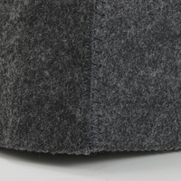Gorro de Sauna de Fieltro Reciclado Ecológico Negro Mate, Venta al por Mayor, Logotipo Personalizado, Directo de Fábrica, Gorro para Baño de Vapor y Spa