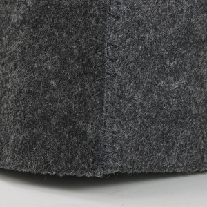 Gorro de Sauna de Fieltro Reciclado Ecológico Negro Mate, Venta al por Mayor, Logotipo Personalizado, Directo de Fábrica, Gorro para Baño de Vapor y Spa - Product Image 5