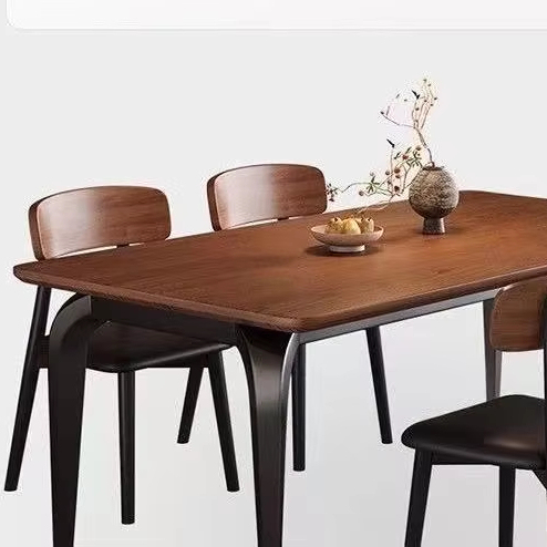6-Person Wood Dining Table Set - Versatile Style for Contemporary Living Spaces